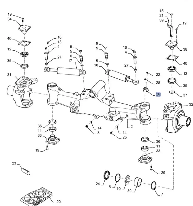 87674612 - Датчик угла пов. моста пер. DS 5кл. TGT8./Mg.